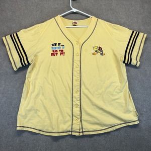 Looney Tunes Tweety Shopping Jersey Women's One Size (XL/2X) Yellow Baseball